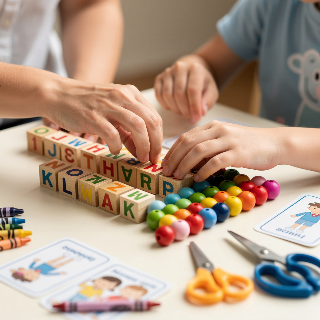 NHA Urban Village 1 Early Learning Academy preschool children engaged in structured kindergarten readiness activities in San Diego